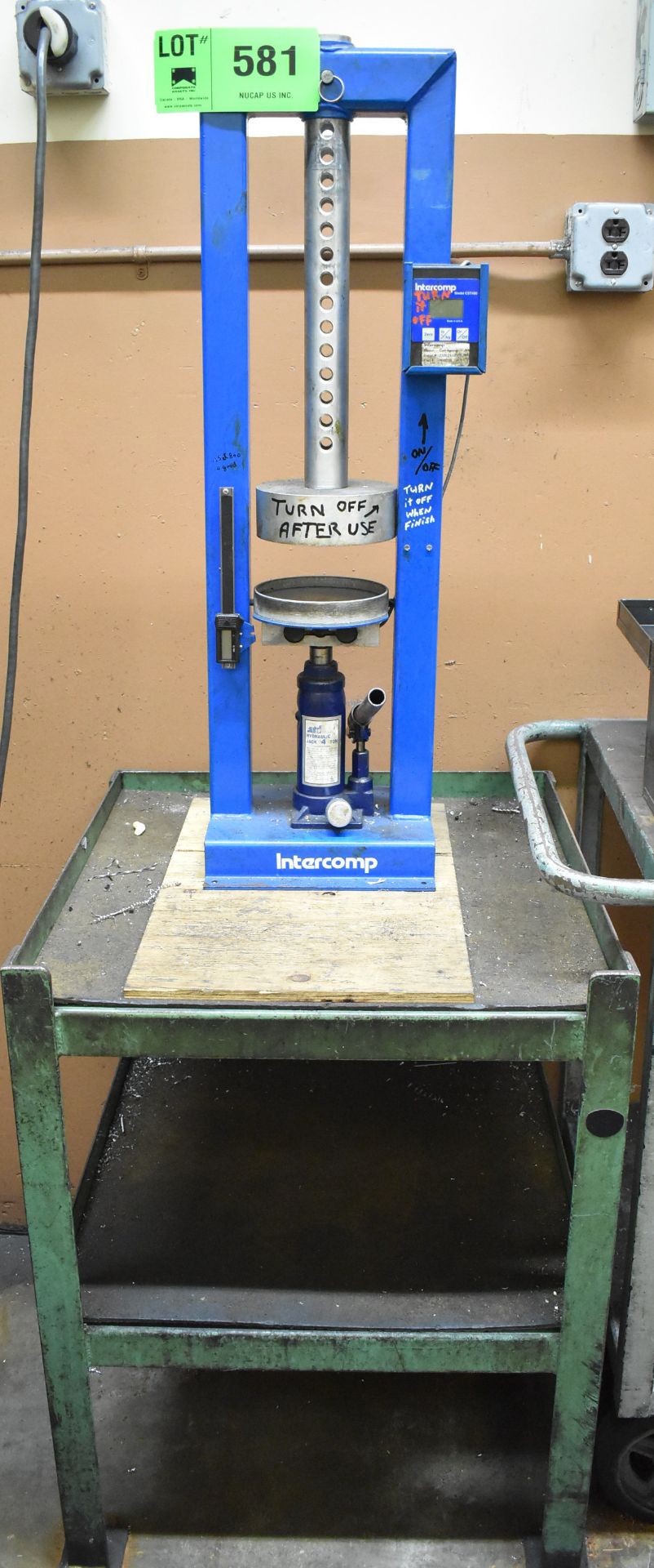 INTERCOMP CST400 4 TON CAPACITY DIGITAL SPRING TESTER WITH STAND, S/N: 23052419