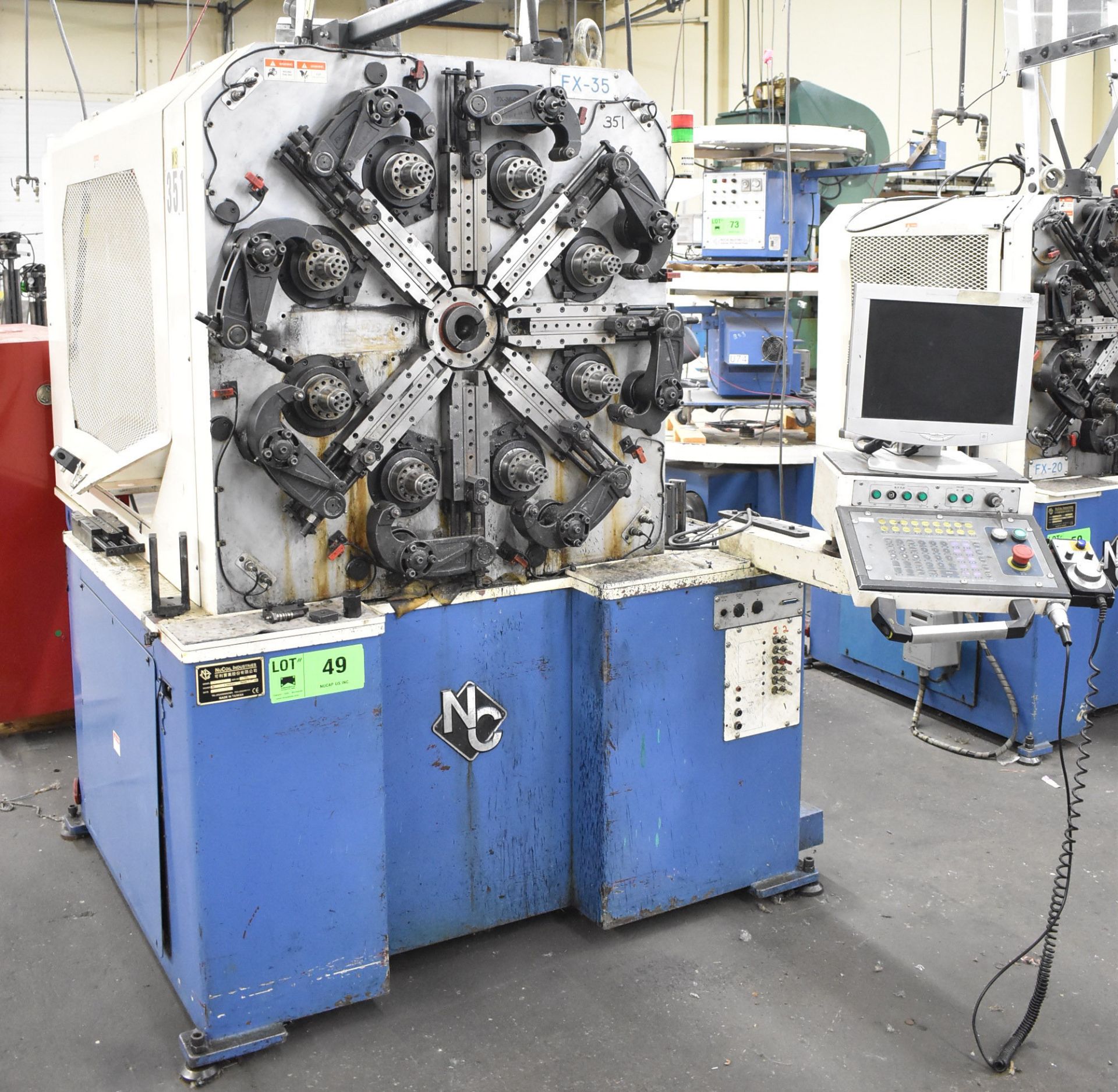 NUCOIL INDUSTRIES (2003) FX-35 7-AXIS HIGH SPEED CNC SPRING FORMER WITH NUCOIL INDUSTRIES CNC