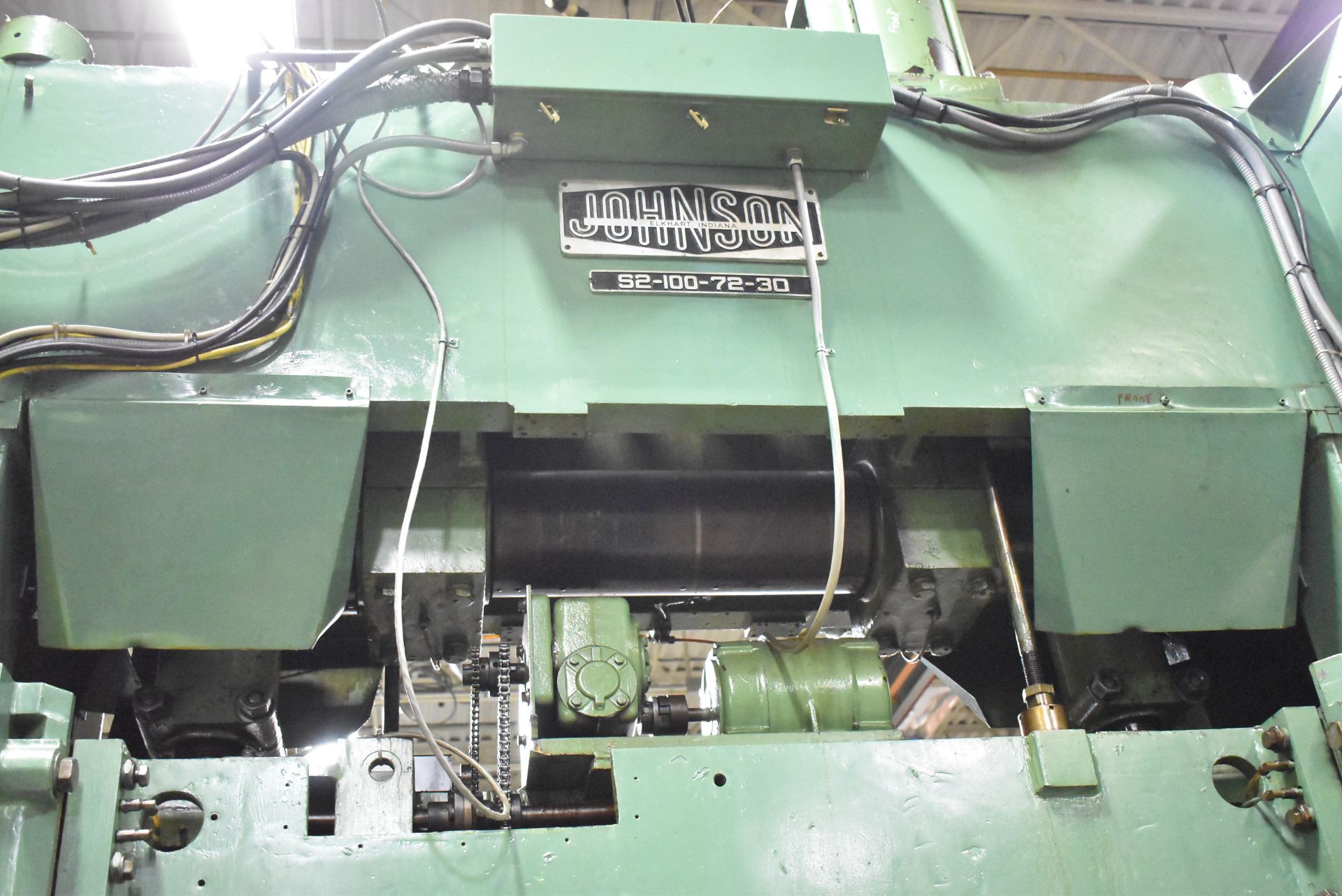 JOHNSON S2-100-72-30 100 TON CAPACITY MECHANICAL STRAIGHT SIDE STAMPING PRESS WITH AMETEK GEMCO - Image 4 of 10