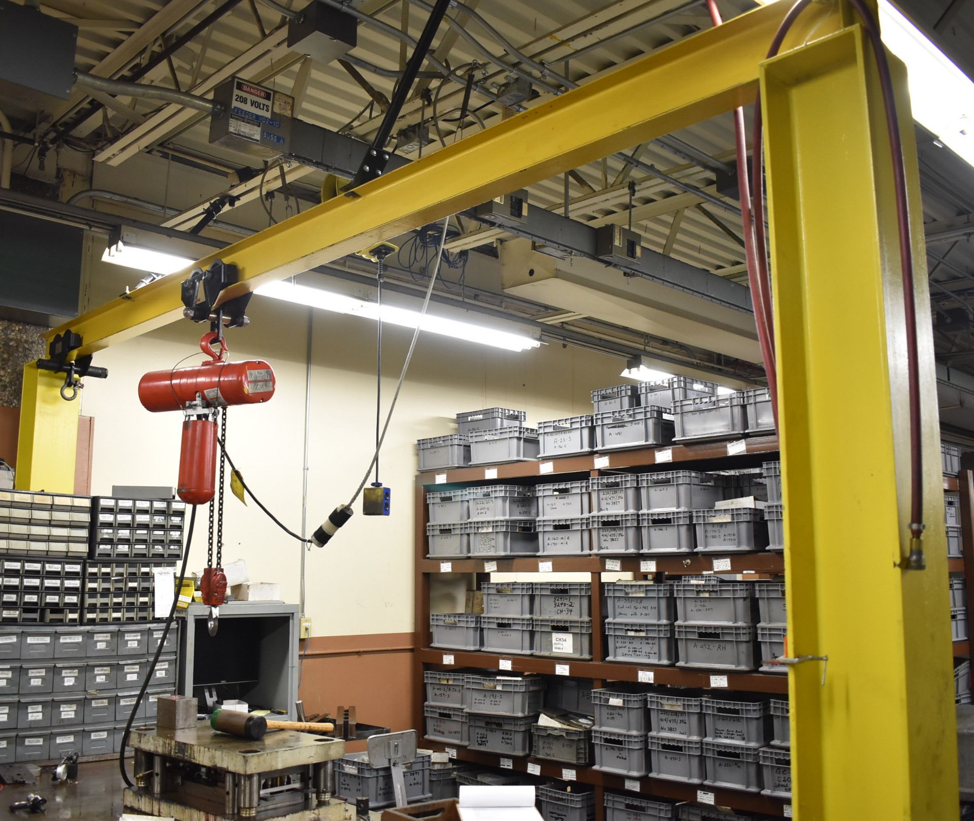 2 TON CAPACITY FREE STANDING SINGLE GIRDER GANTRY WITH 144" SPAN, 104" HEIGHT UNDER BEAM, CM - Image 2 of 4