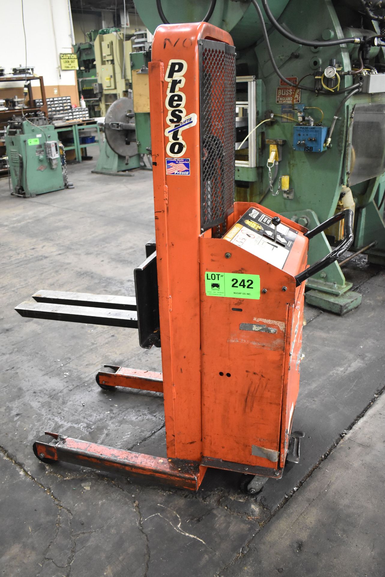 PRESTO LIFT (2007) B652 2,000 LB. CAPACITY SEMI-ELECTRIC DIE CART, S/N: V23178-100