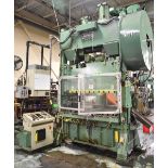 JOHNSON S2-100-72-30 100 TON CAPACITY MECHANICAL STRAIGHT SIDE STAMPING PRESS WITH AMETEK GEMCO