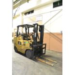 CATERPILLAR GC35K-LP 7,000 LB. LPG FORKLIFT WITH 120" MAX. LIFT HEIGHT, 2-STAGE MAST, SOLID TIRES,