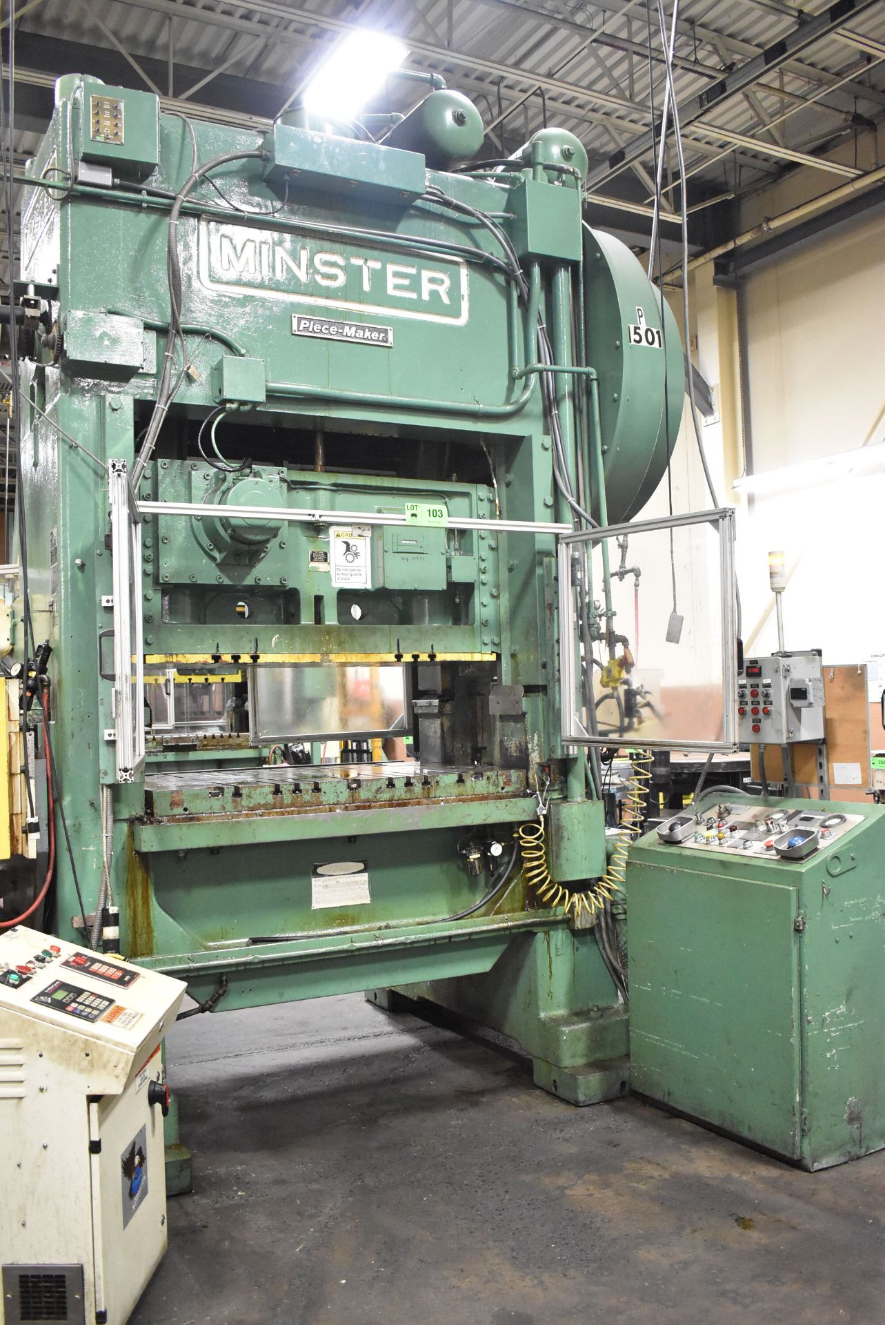 MINSTER P2-150-60 PIECE-MAKER 150 TON CAPACITY MECHANICAL STRAIGHT SIDE STAMPING PRESS WITH 40-80