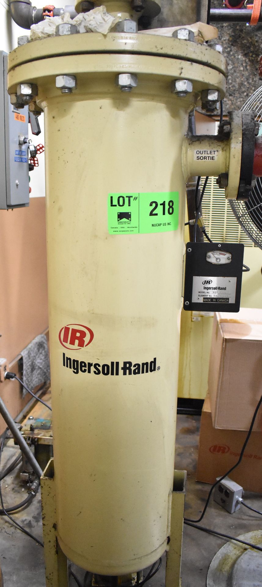 INGERSOLL-RAND NLM 1000 HIGH EFFICIENCY COALESCING FILTER, S/N: 38019063 (CI) (DELAYED DELIVERY) [