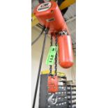 CM LODESTAR 1 TON ELECTRIC HOIST WITH TROLLEY (CI) [RIGGING FEES FOR LOT #211 - $100 USD PLUS