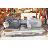 HOWDEN 50 HP GEARED MOTOR ASSEMBLY WITH STUB SHAFT, COUPLING ADAPTER & (2) COUPLING HALVES, 230-