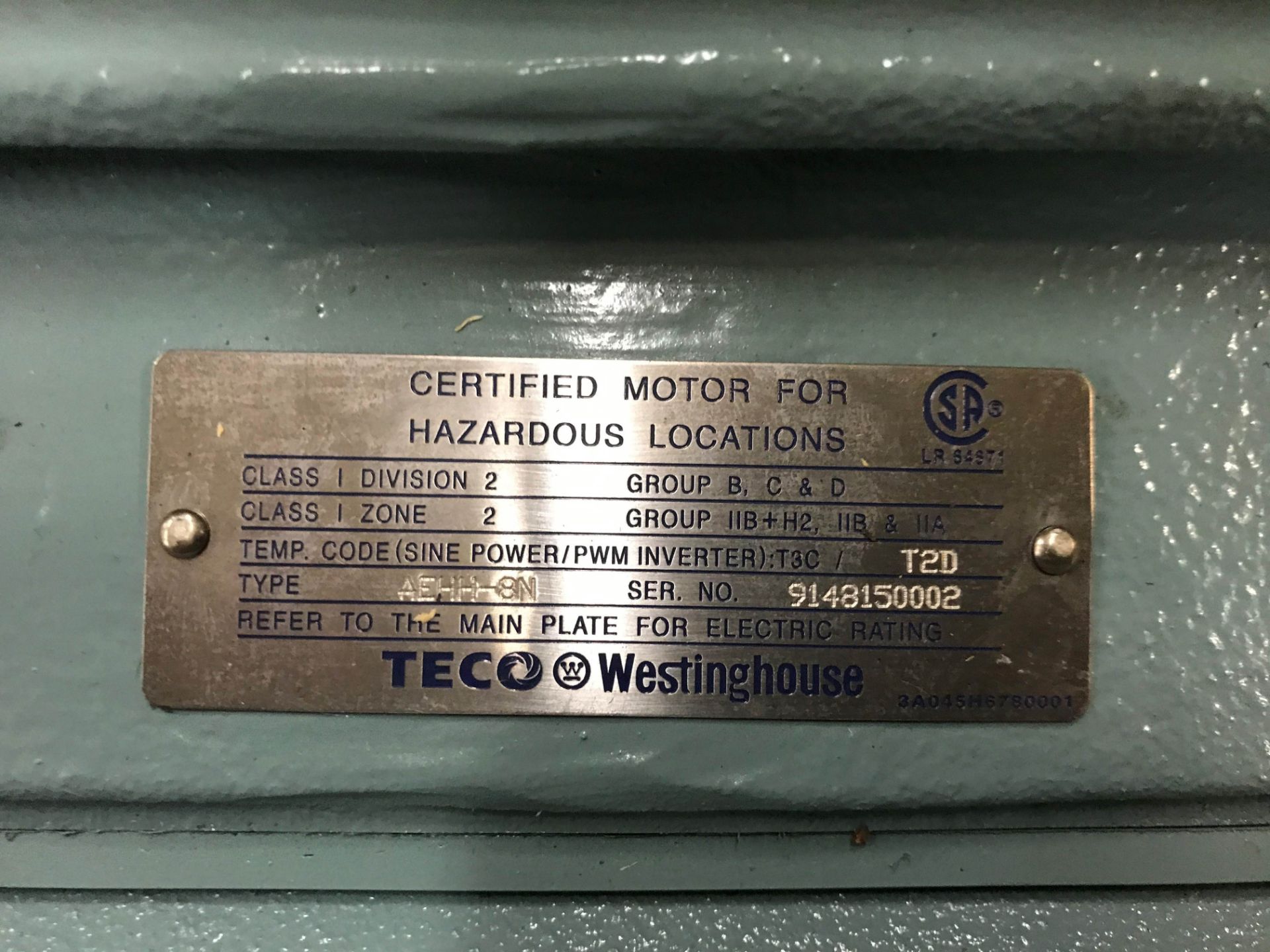 WESTINGHOUSE 150 HP MOTOR, 575V/3PH/60HZ, S/N VZ9148150002 (LOCATED IN THOMPSON, MB) - Image 3 of 6