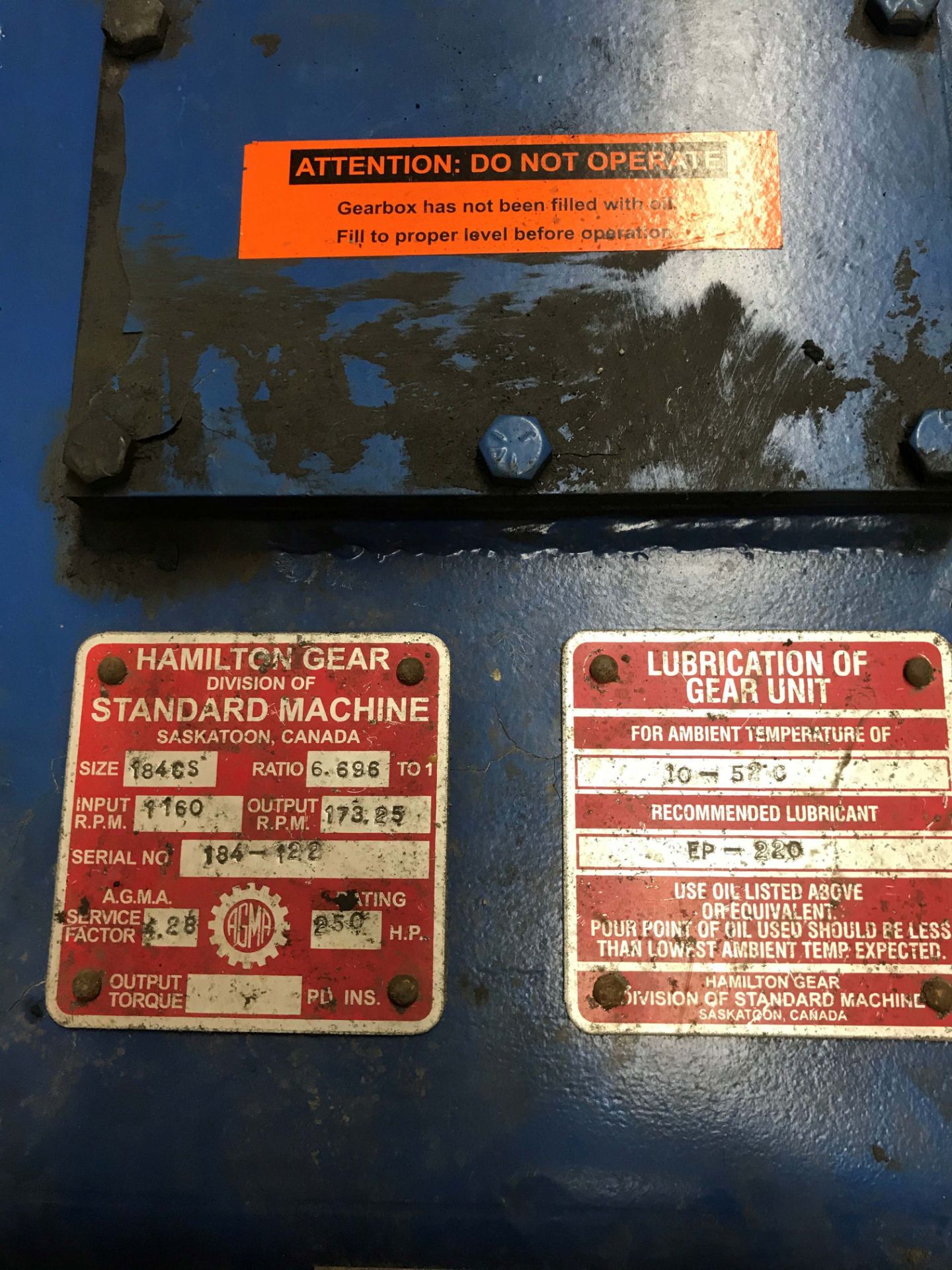 LOT/ HAMILTON 6.696:1 & 1:50 GEAR REDUCERS, (3) BALL MILL BRAKE PADS, BALL MILL BRAKE INSERT, NEW - Image 2 of 39