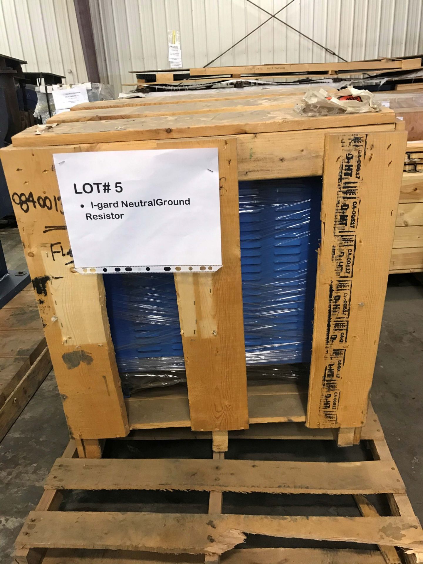 LOT/ IGARD NEUTRAL GROUND RESISTOR, 33.9 KVA TRANSFORMER/RECTIFIER POWER UNIT, S&C ELECTRIC