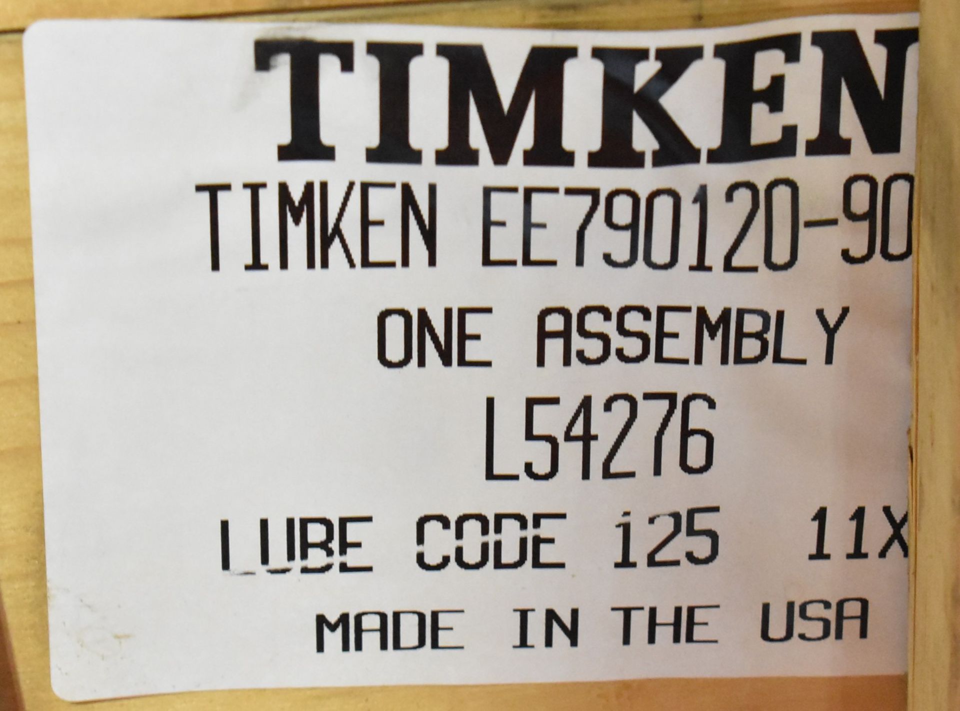 LOT/ TIMKEN EE790120-90 TAPERED ROLLER BEARING & STEEL PLATE WITH TAPERED BORE (CMD-299-23S) - Image 5 of 6