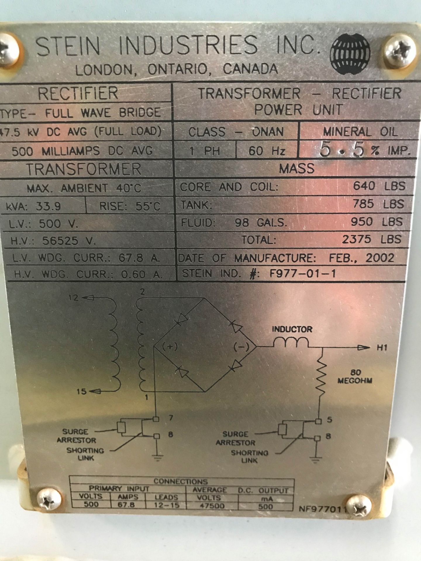 LOT/ IGARD NEUTRAL GROUND RESISTOR, 33.9 KVA TRANSFORMER/RECTIFIER POWER UNIT, S&C ELECTRIC - Image 28 of 36