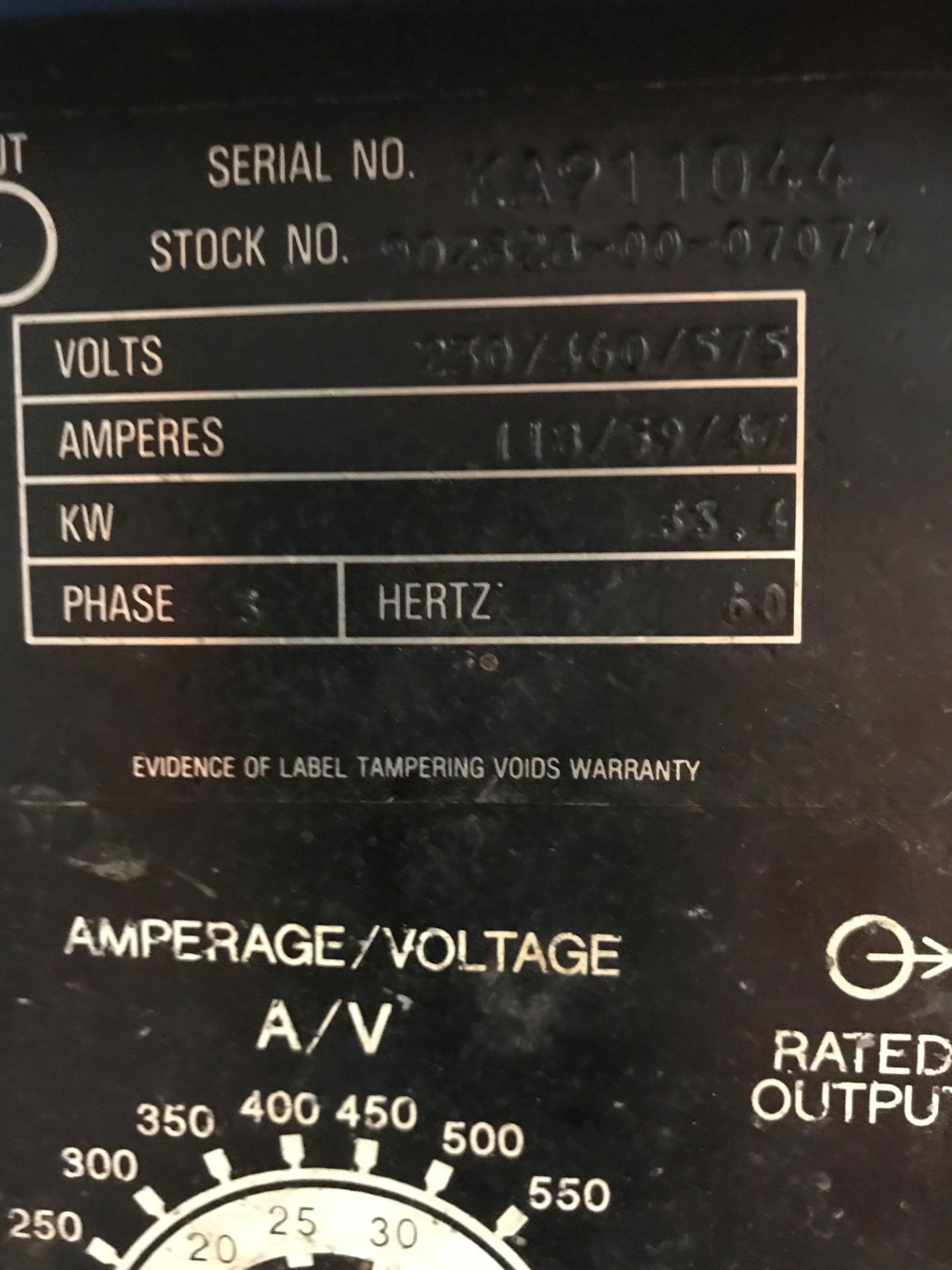 LOT/ MILLER INTELLIWELD 650 CONSTANT VOLTAGE DC ARC WELDING POWER SOURCE, (4) BOXES OF MUREX - Image 3 of 10