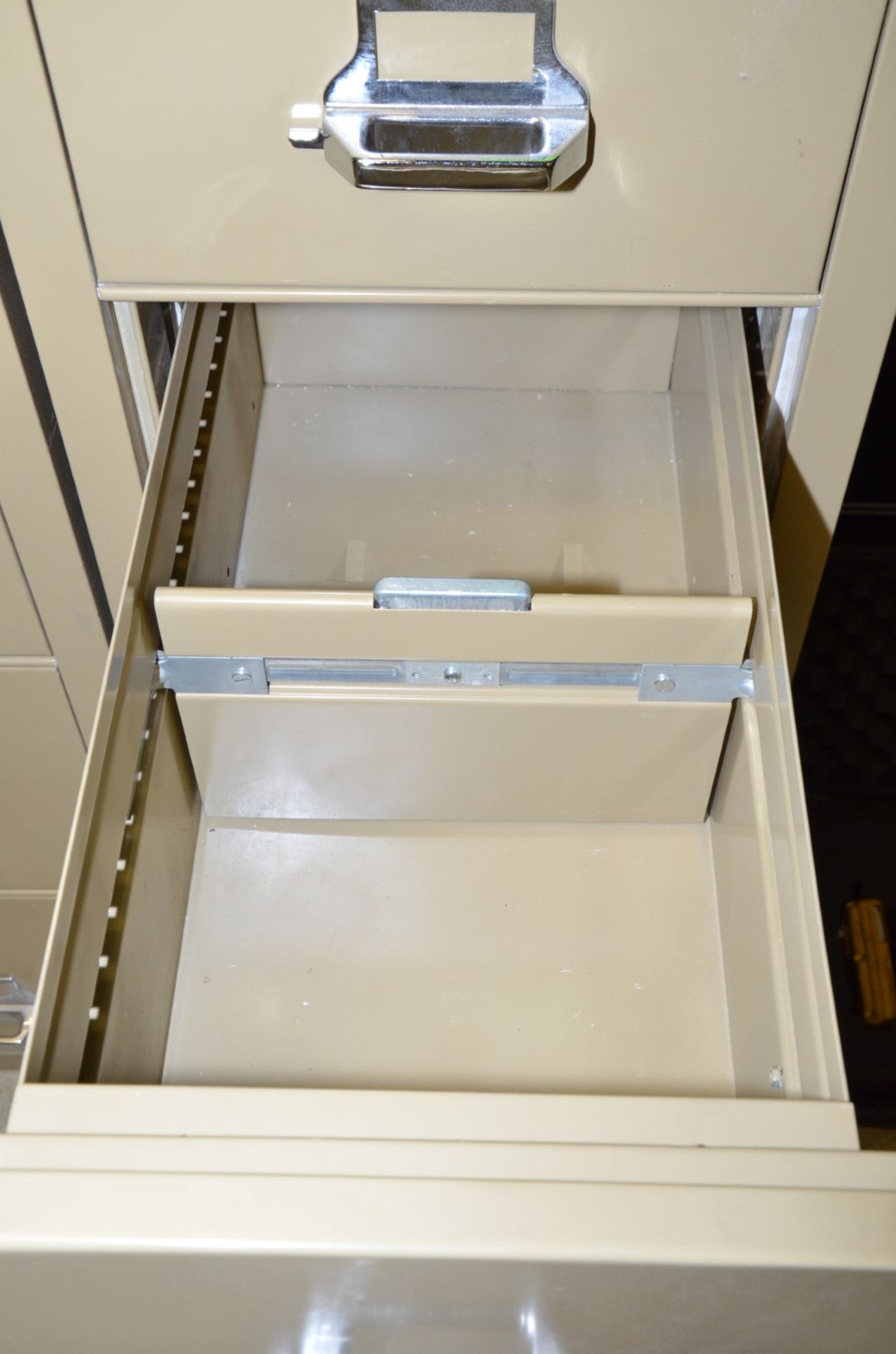 FIRE KING 4-DRAWER FIRE PROOF FILE CABINET [RIGGING FEE FOR LOT #17 - $50 USD PLUS APPLICABLE - Image 3 of 3