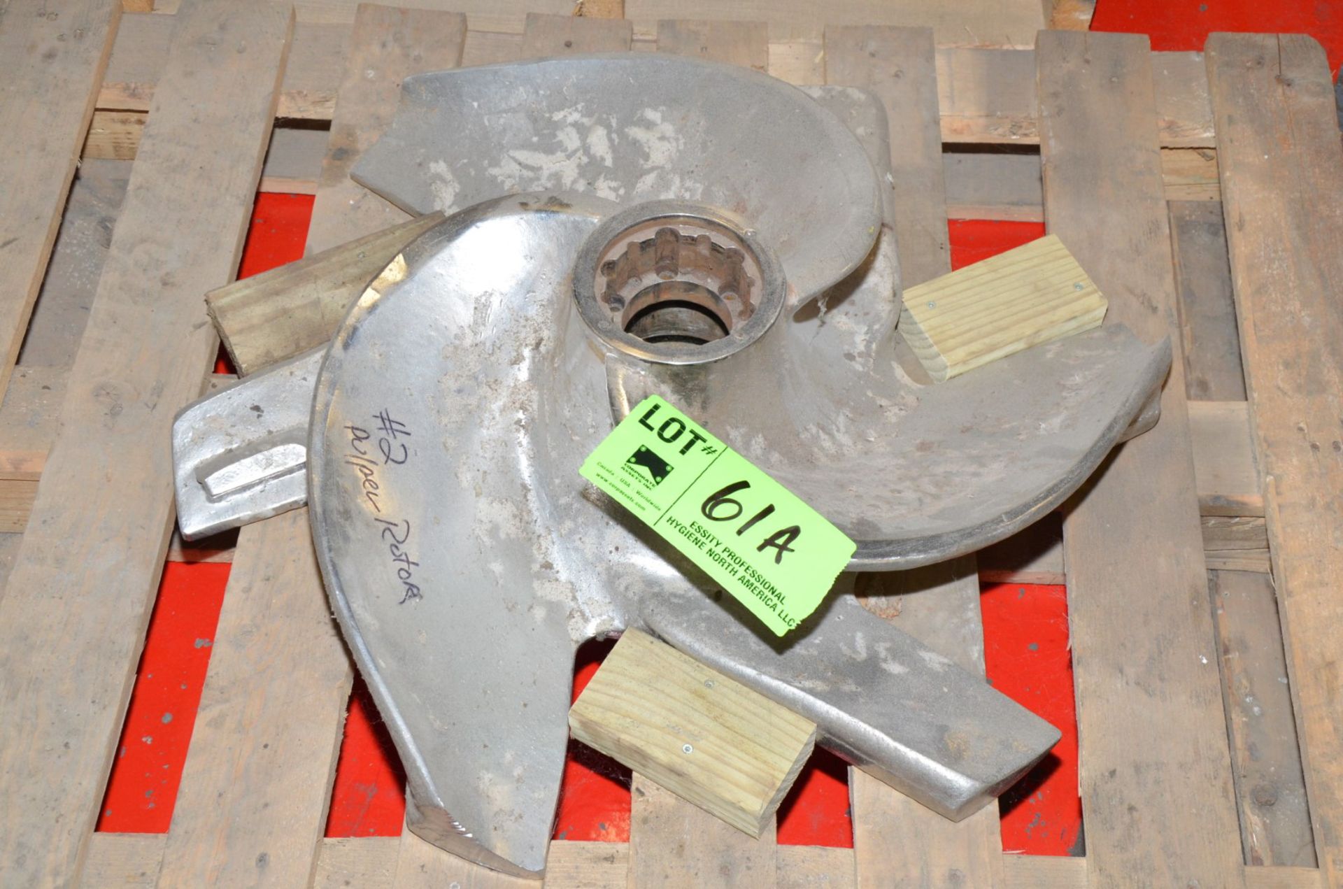 30" STAINLESS STEEL SPARE PULPER ROTOR [RIGGING FEE FOR LOT #61A - $25 USD PLUS APPLICABLE TAXES]