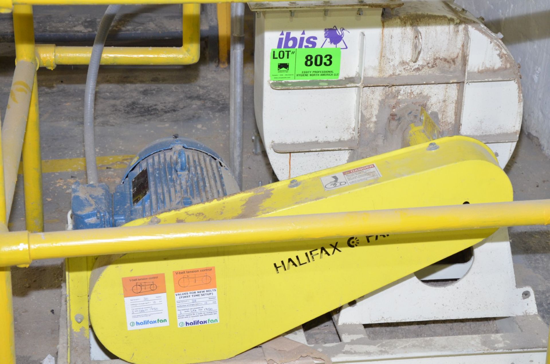 HALIFAX FAN IBIS 15 HP TRANSPORT BLOWER (CI) [RIGGING FEE FOR LOT #803 - $250 USD PLUS APPLICABLE