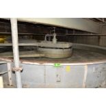 KROFTA STAINLESS STEEL 28' DIA X 2' H CLARIFIER WITH ROTARY SCOOP & RIM, BOTTOM DISCHARGE, S/N N/