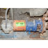 GOULDS CENTRIFUGAL PUMP WITH 2 HP DRIVE MOTOR, S/N N/A (CI) [RIGGING FEE FOR LOT #737 - $150 USD