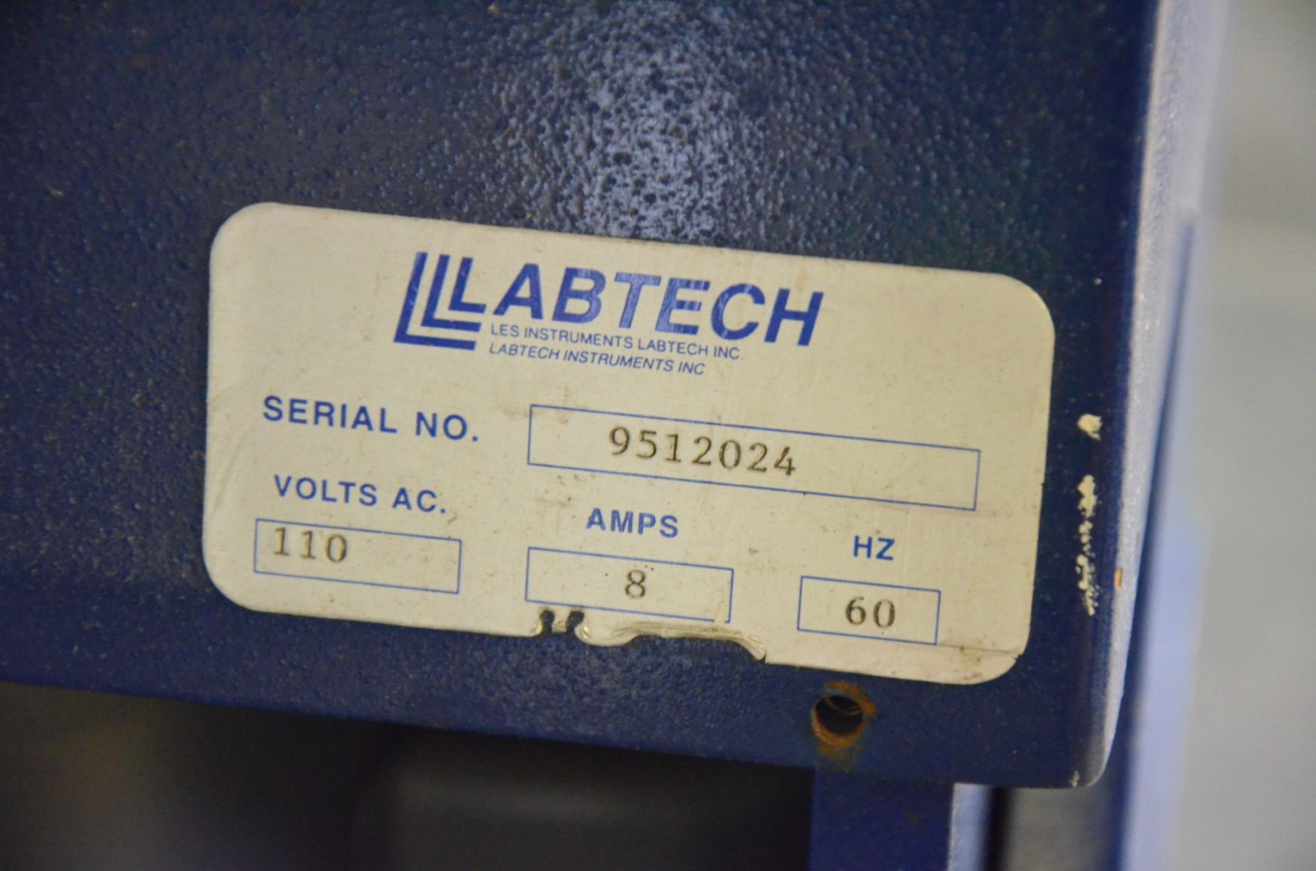 LABTECH BENCH TYPE DISINTEGRATOR WITH DIGITAL MICROPROCESSOR CONTROL, S/N 9512024 [RIGGING FEE FOR - Image 4 of 5