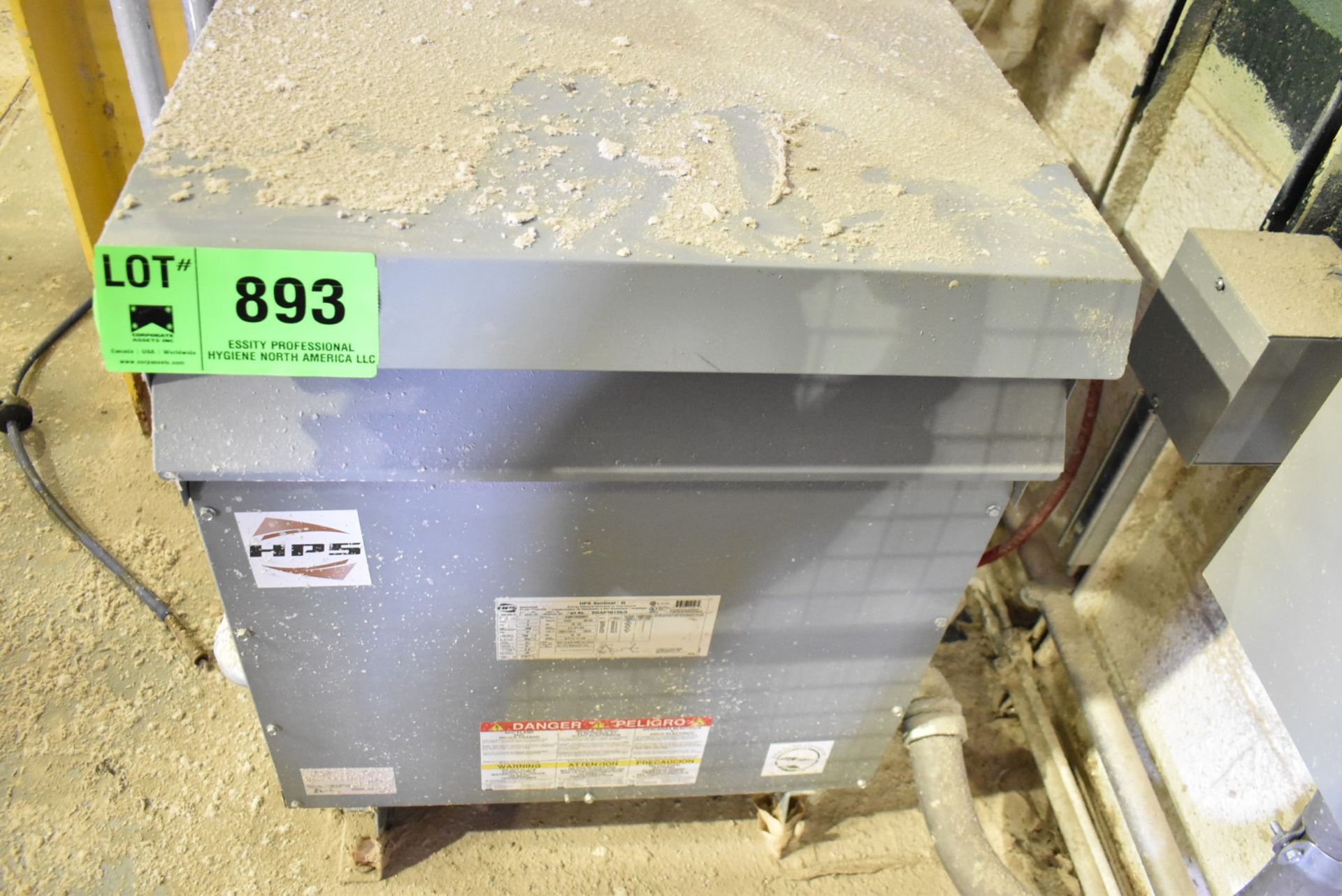 HPS 75KVA/480-208-120V/3PH/60HZ TRANSFORMER (CI) [RIGGING FEE FOR LOT #893 - $50 USD PLUS APPLICABLE