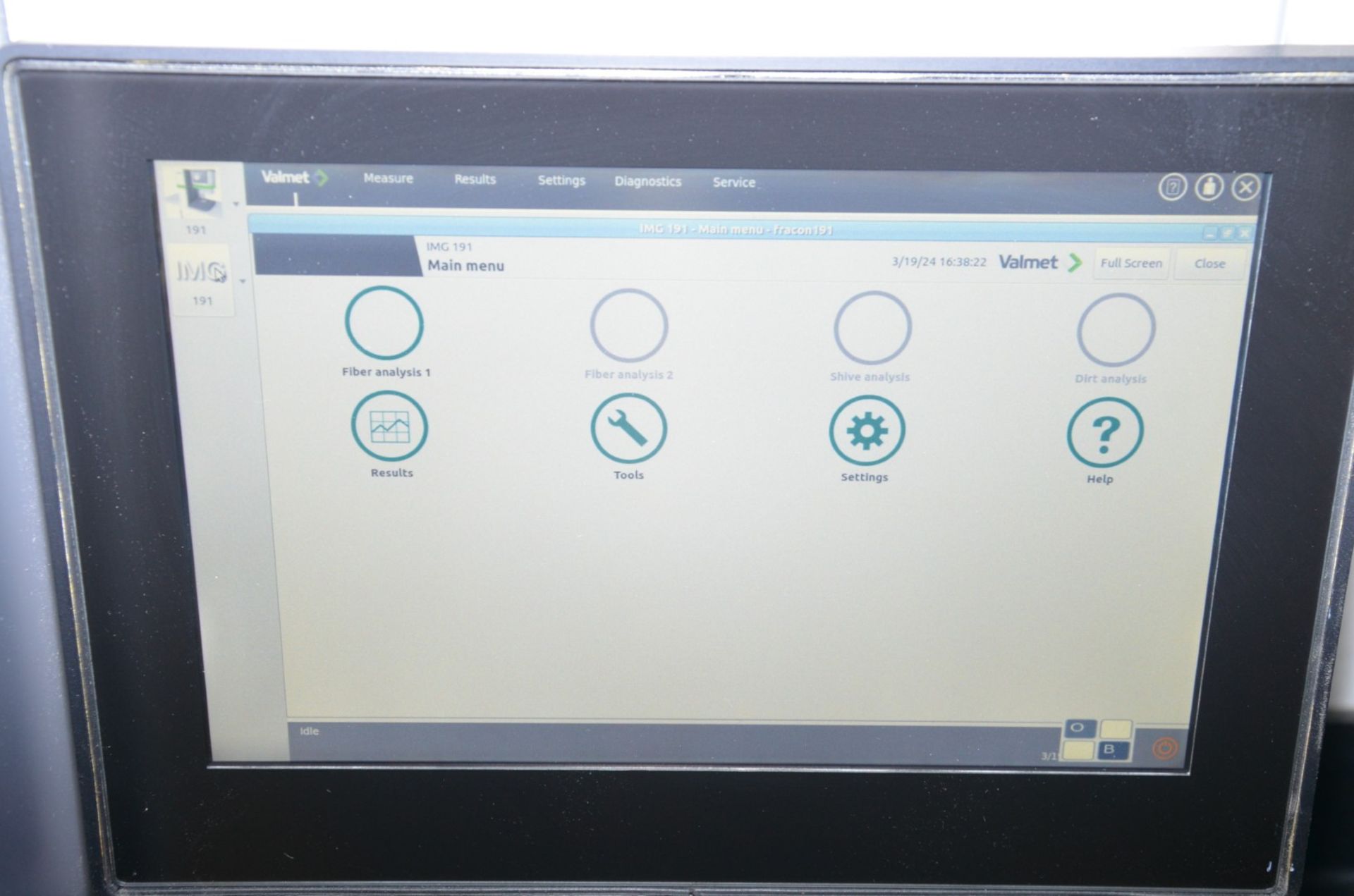 VALMET (2017) FS5 OPTICAL FIBER IMAGE ANALYZER WITH VALMET AUTOMATION VER 2.3 DIGITAL TOUCH SCREEN - Image 9 of 10