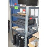 LOT/ SERVERS WITH RACK AND SCREENS