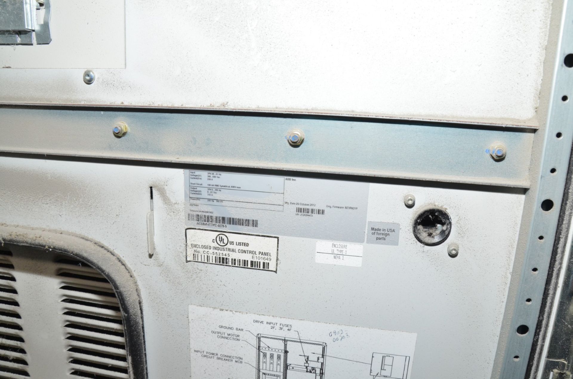 ABB (2012) ACS800-U4-0270-5+E210+P901 250HP VFD, S/N 2124302293 (CI) [RIGGING FEE FOR LOT #339 - $ - Image 5 of 5