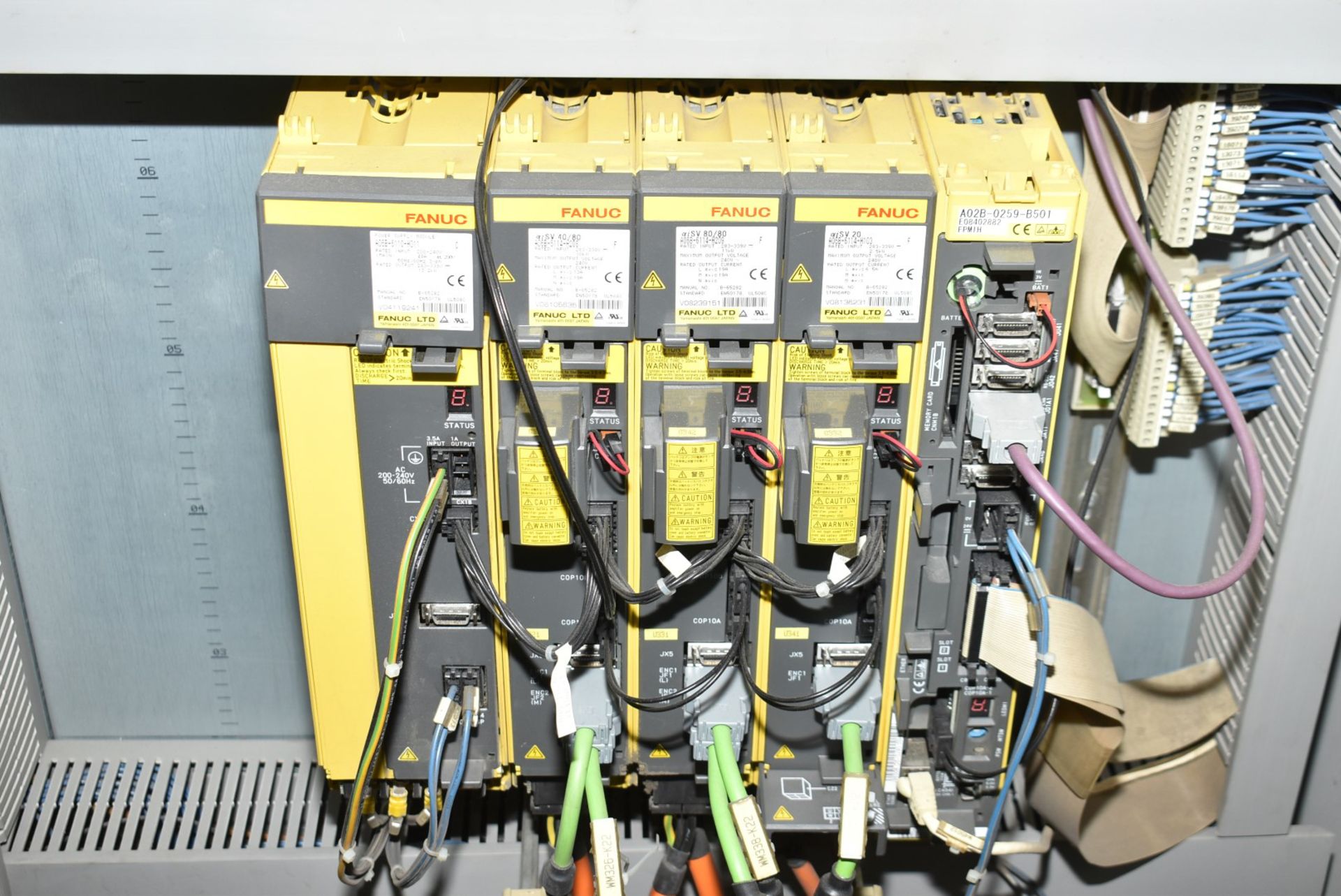 ELLECTRIC CONTROL CABINET WITH FANUC PLC AND DRIVE COMPONENTS (CI) [RIGGING FEE FOR LOT #867 - $ - Image 5 of 9