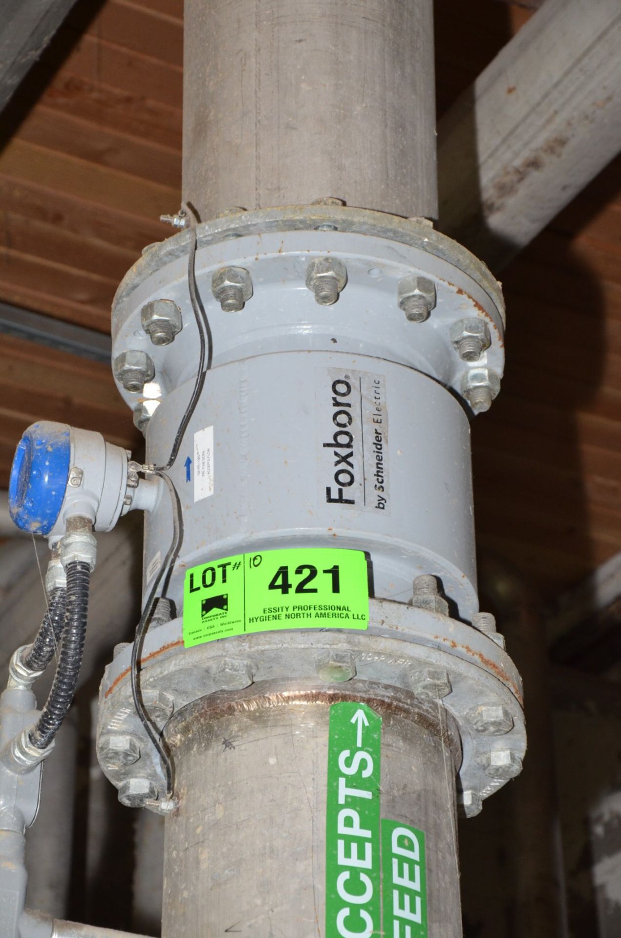 FOXBORO (2019) 9700A 10" FLANGED MAGNETIC FLOW METER (CI) [RIGGING FEE FOR LOT #421 - $200 USD - Image 2 of 2
