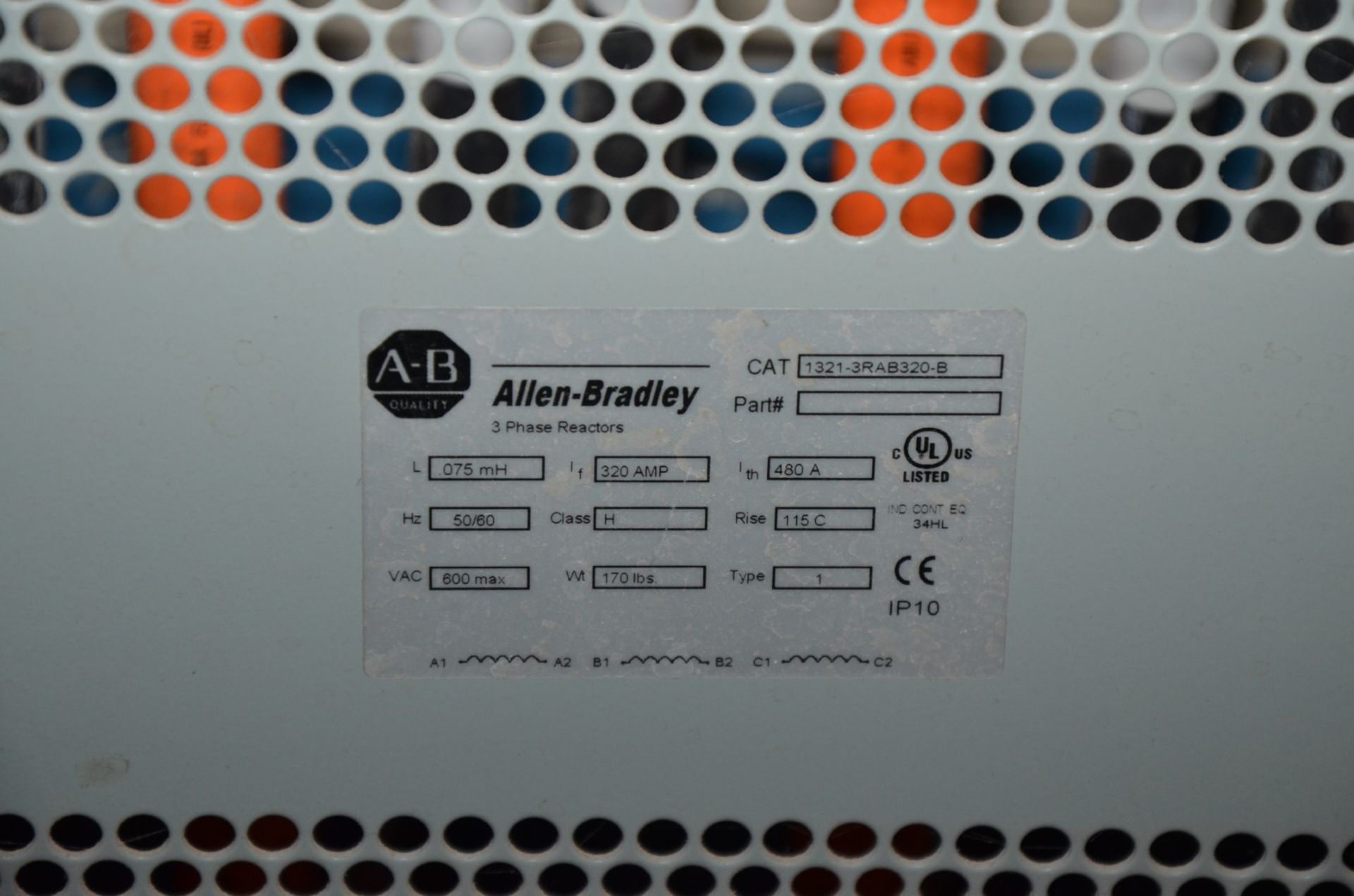 ALLEN BRADLEY 320 AMP 3-PHASE REACTOR (CI) [RIGGING FEE FOR LOT #133 - $100 USD PLUS APPLICABLE - Image 2 of 2
