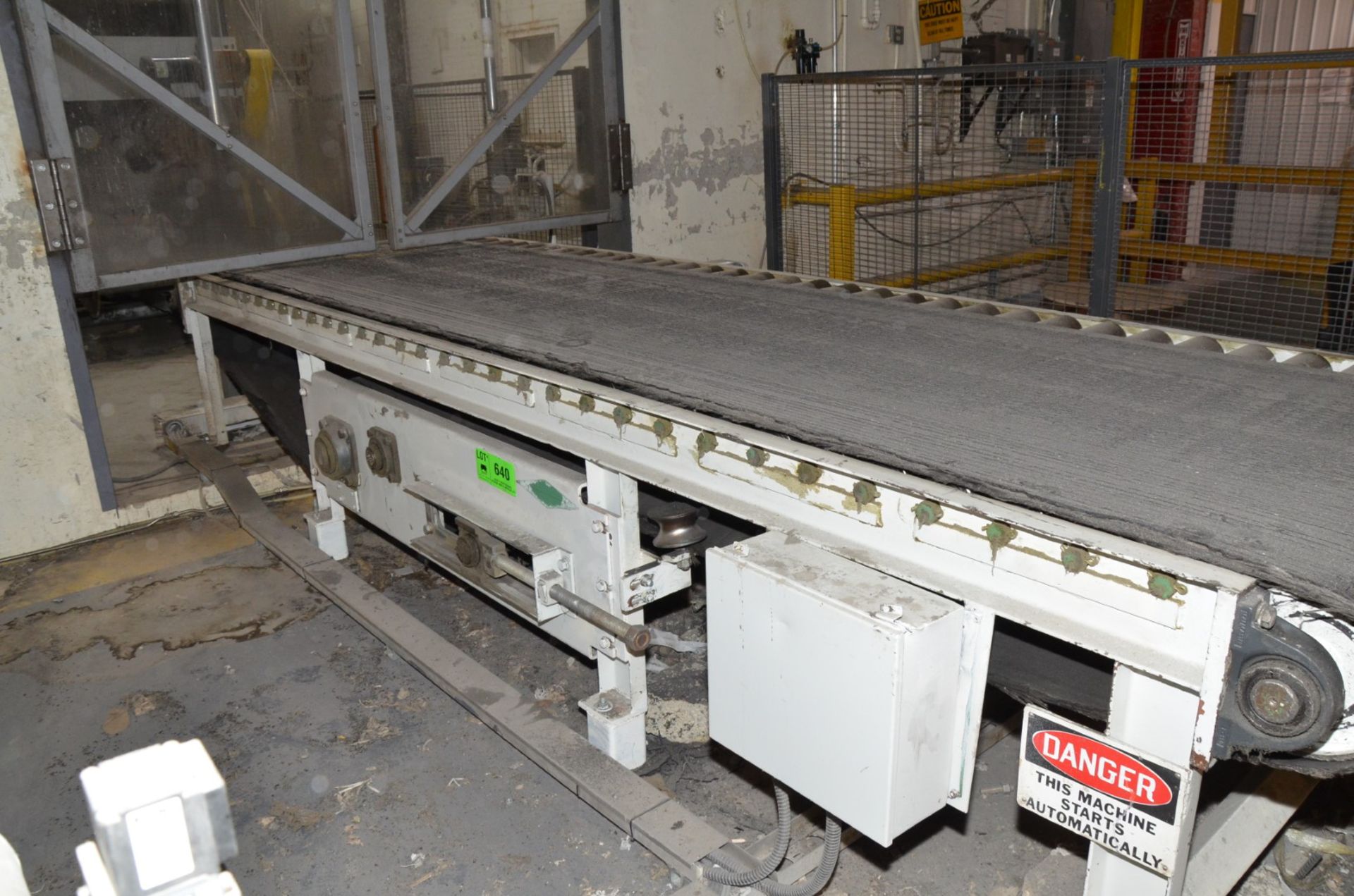 LAMB POWERED HORIZONTAL BELT/ROLLER CONVEYOR, APPROX 40"W X 170"L, S/N N/A (CI) [RIGGING FEE FOR LOT - Image 2 of 2