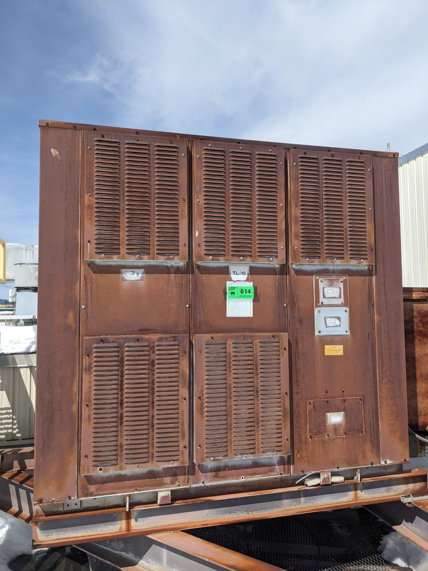 VIRGINIA TRANSFORMER 1500KVA/4160-860V/3PH/60HZ DRY TYPE TRANSFORMER, S/N N/A (CI) [RIGGING FEE