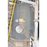 STEEL BUFFER-FEED TANK WITH TOP VERTICAL SINGLE ACTION MIXER AGITATOR, S/N N/A (CI) [RIGGING FEE FOR