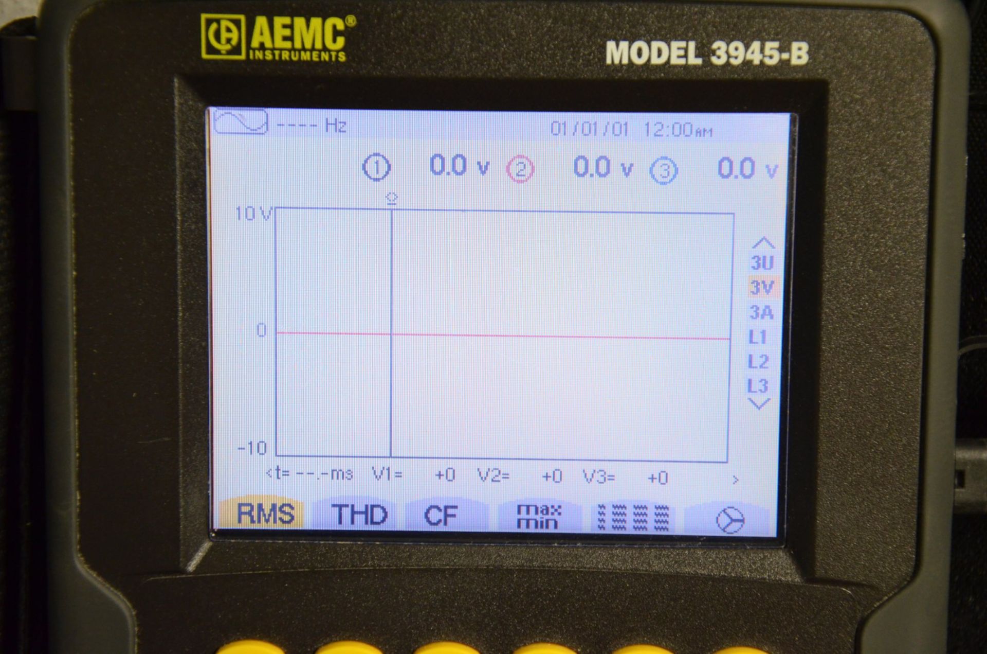 AEMC MODEL 3945-B POWER PAD DIGITAL HANDHELD THREE PHASE POWER QUALITY ANALYZER WITH (3) AEMC MN93 - Image 4 of 12