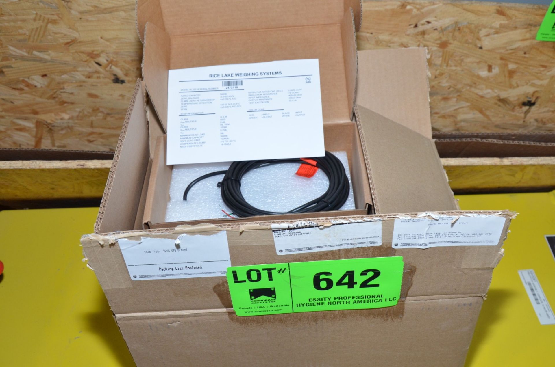 (2) RICE LAKE RL32018 5,000 LBS X 0.4LB CAPACITY LOAD CELLS - MECHADYNE WRAPPER NEW SPARES [