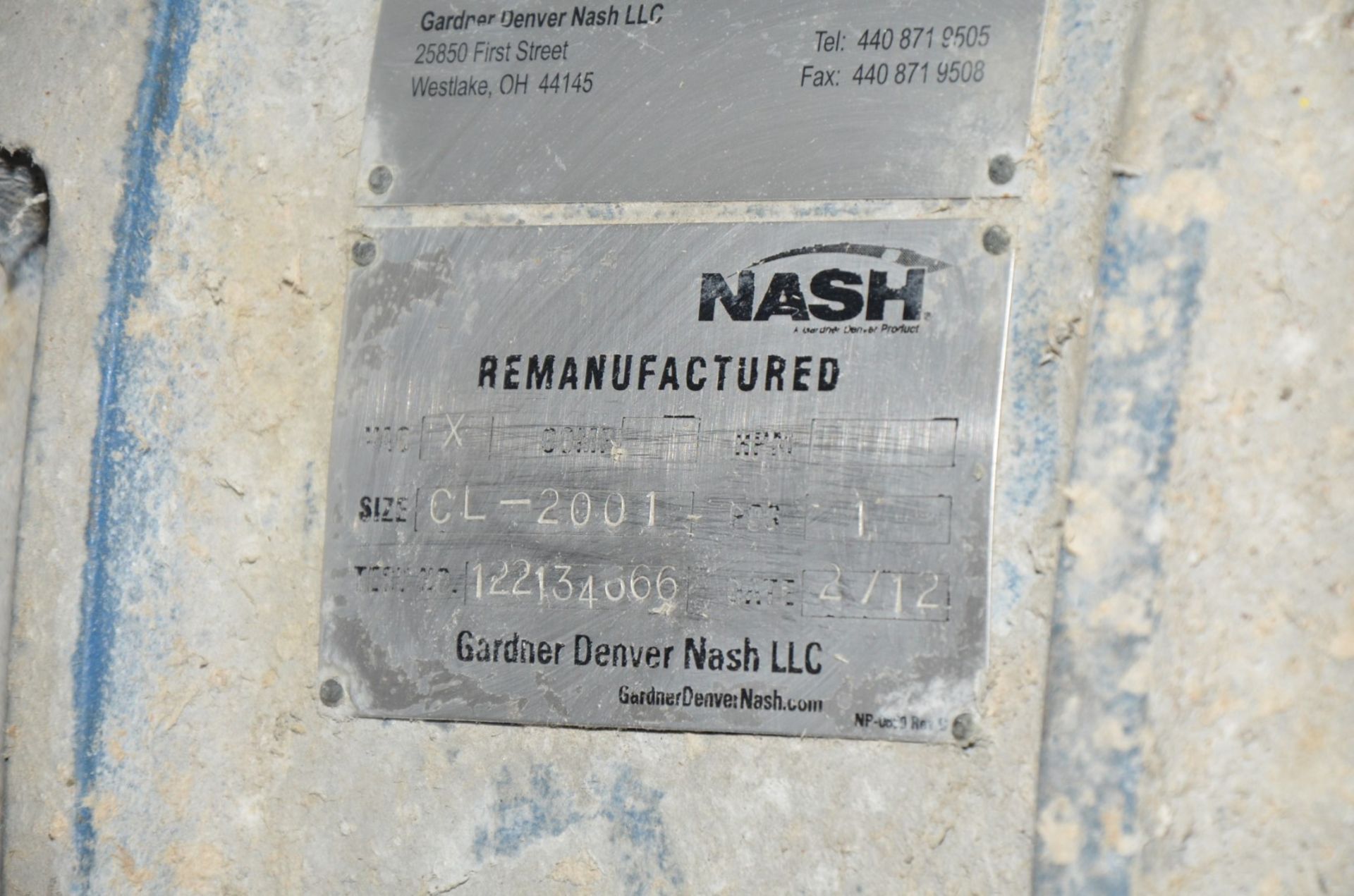 NASH (R&R 2012) CL-2001 LIQUID RING SINGLE STAGE VACUUM PUMP WITH 2,000 CFM RATED CAPACITY @ 200 HP, - Image 3 of 5