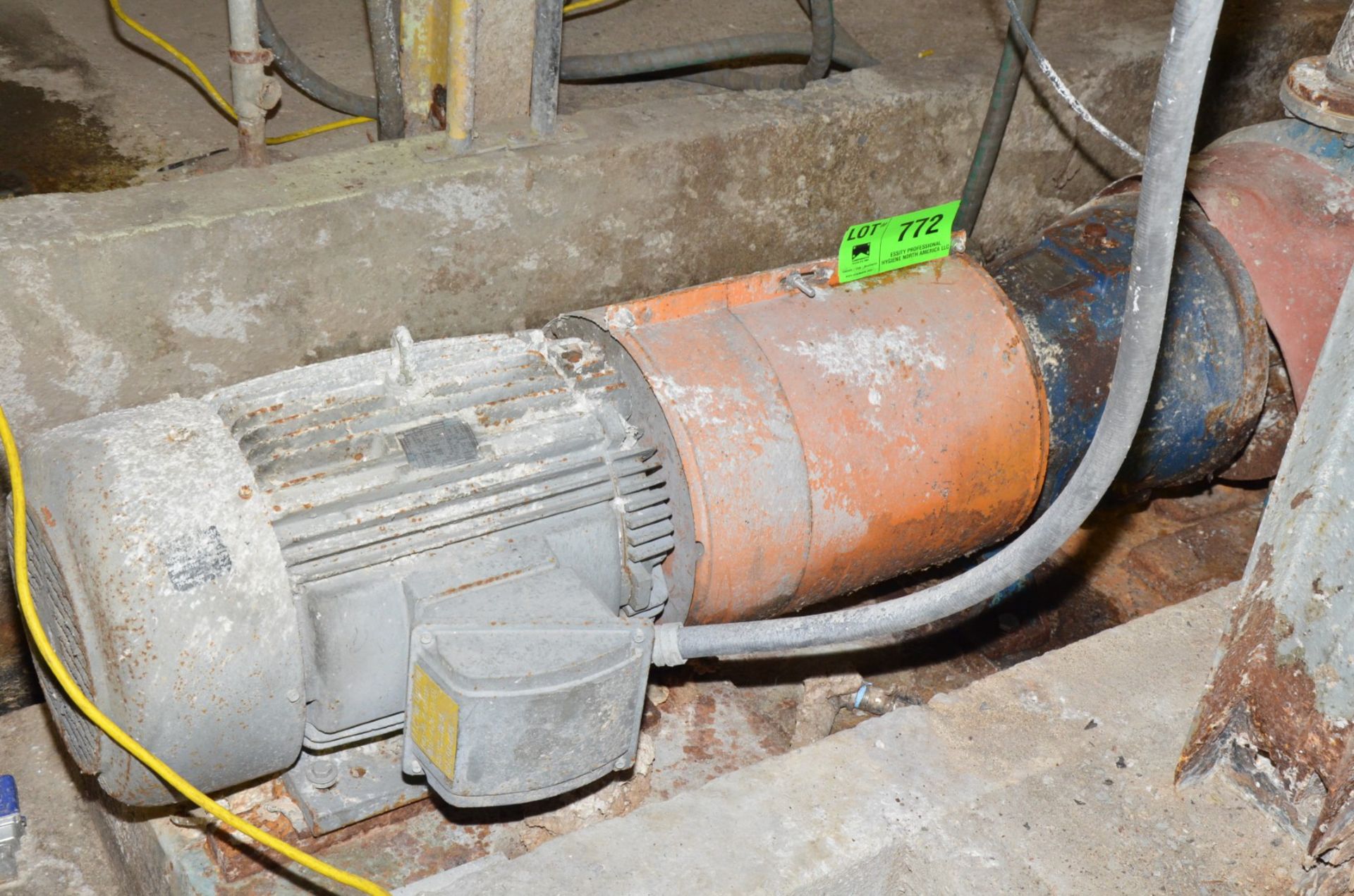 GOULDS 3175 3X6-14 CENTRIFUGAL PUMP WITH 50 HP DRIVE MOTOR, S/N 209C885 (CI) [RIGGING FEE FOR LOT #