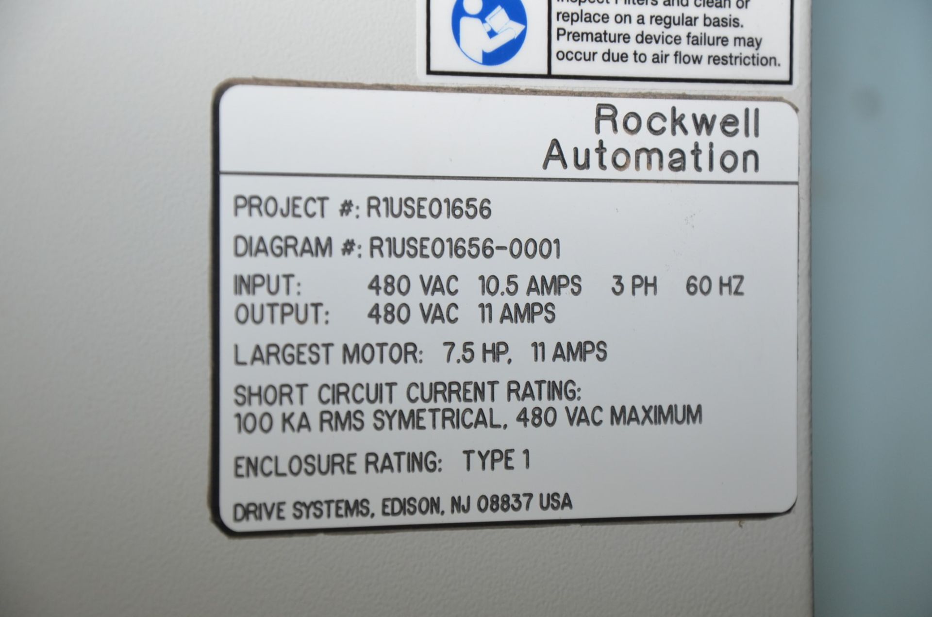 ALLEN BRADLEY (2019) POWERFLEX 753 10 HP VFD S/N 73056836 (CI) [RIGGING FEE FOR LOT #161 - $150 - Image 2 of 5