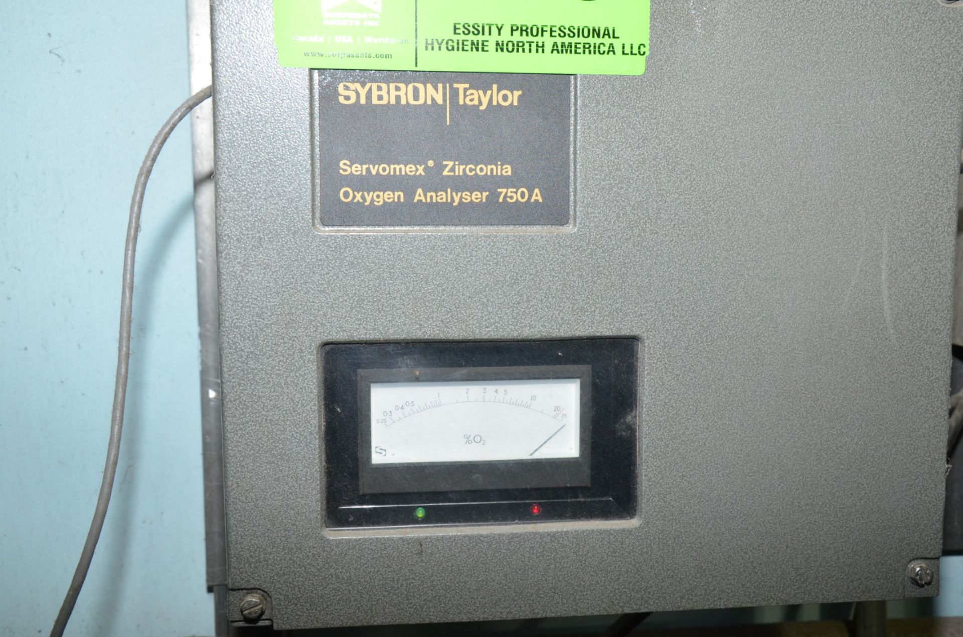 SYBRON TAYLOR SERVOMEX ZIRCONIA 750A OXIGEN & COMBUSTION ANALYZER, S/N N/A (CI) [RIGGING FEE FOR LOT - Image 3 of 3