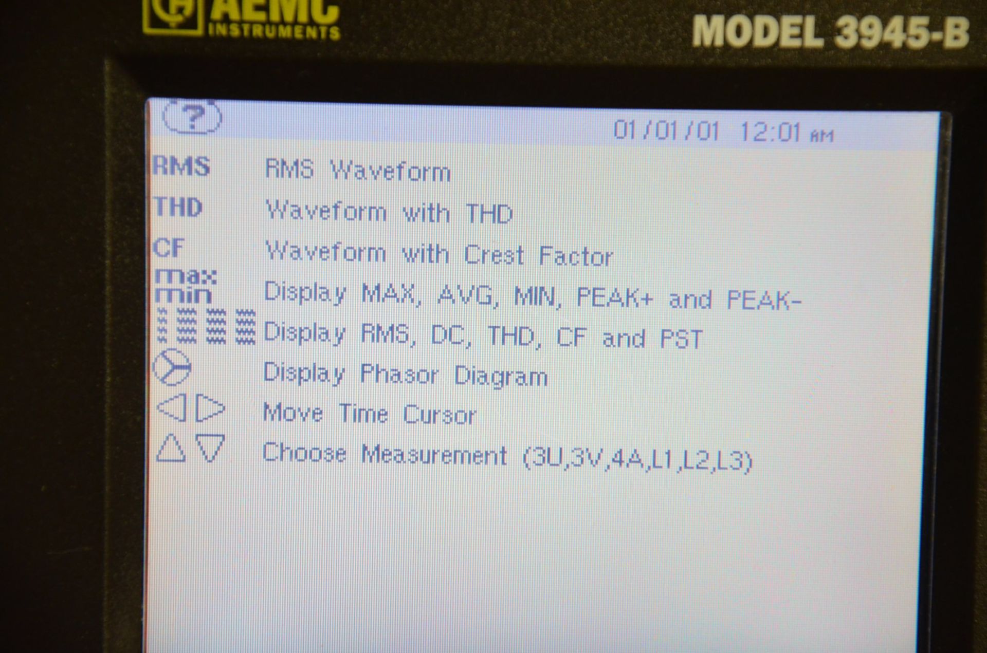 AEMC MODEL 3945-B POWER PAD DIGITAL HANDHELD THREE PHASE POWER QUALITY ANALYZER WITH (3) AEMC MN93 - Image 7 of 12