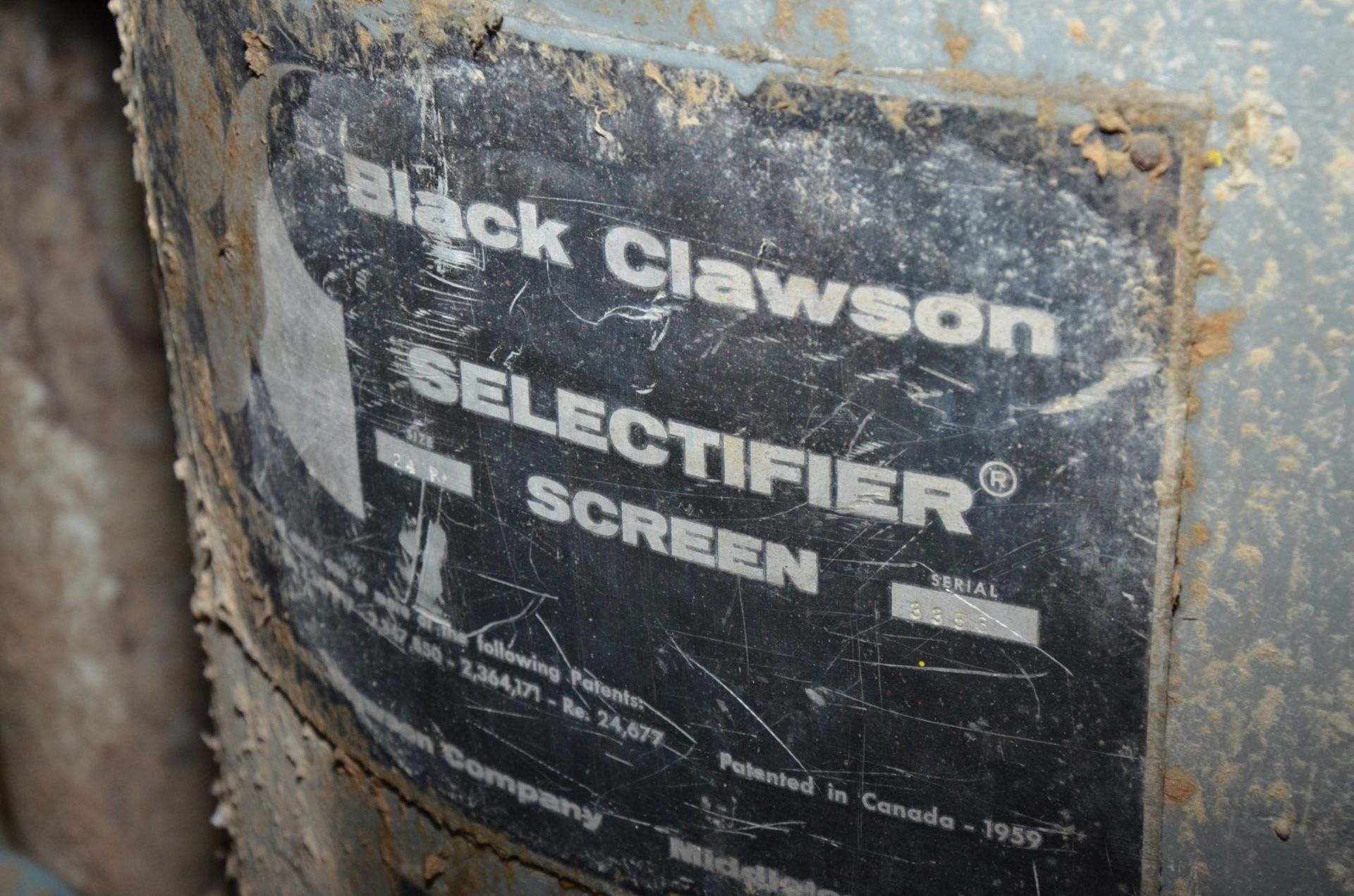 BLACK CLAWSON SELECTIFIER MODEL 24P STAINLESS STEEL SCREEN WITH APPROX. 24" DIA BASKET, STEEL - Image 5 of 7