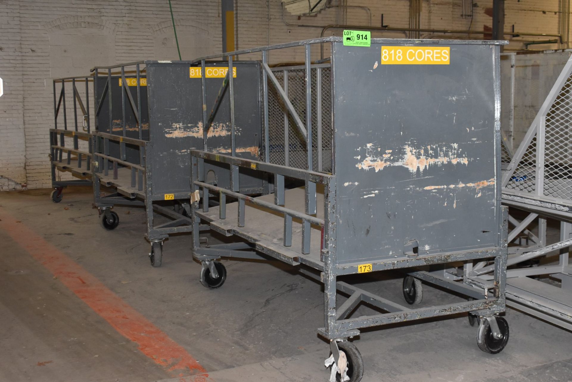 LOT/ (3) HEAVY DUTY ROLLING CARTS