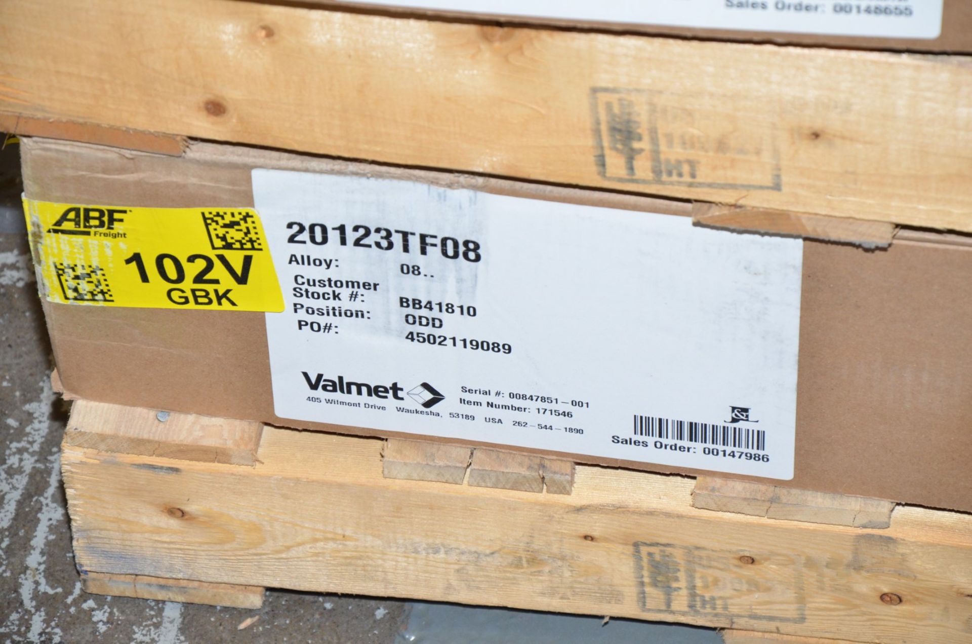 VALMET 20124TF08 20" REFINER PLATE SET [RIGGING FEE FOR LOT #443C - $25 USD PLUS APPLICABLE TAXES] - Image 2 of 2