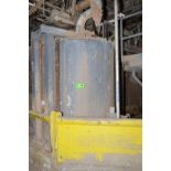 72" DIA X 96"H STEEL MIXING TANK WITH OVERHEAD SINGLE ACTION MIXER AGITATOR, S/N N/A (CI) [RIGGING