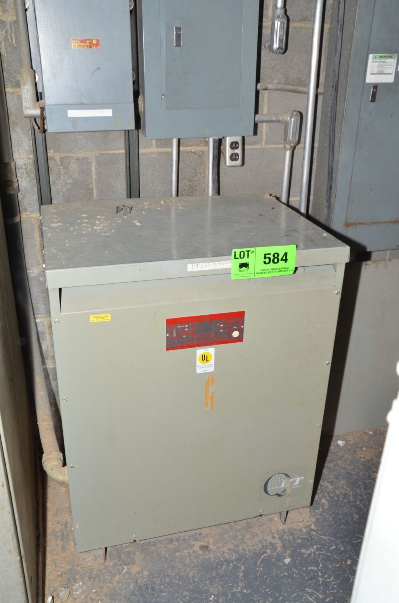 GE 112KVA/460-266V/3PH/60HZ TRANSFORMER (CI) [RIGGING FEE FOR LOT #584 - $100 USD PLUS APPLICABLE