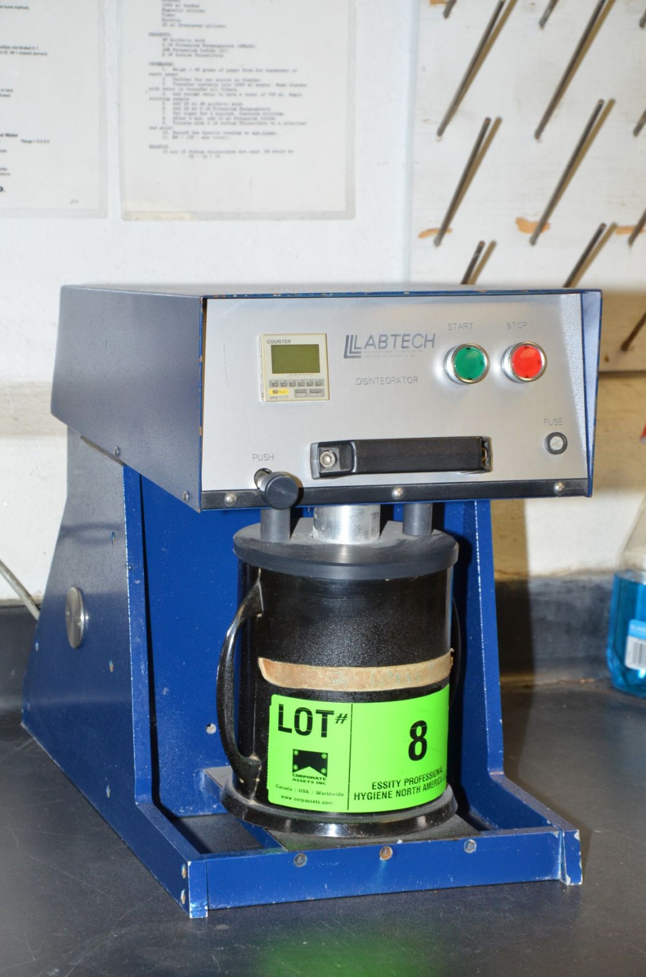LABTECH BENCH TYPE DISINTEGRATOR WITH DIGITAL MICROPROCESSOR CONTROL, S/N 9512024 [RIGGING FEE FOR - Image 2 of 5