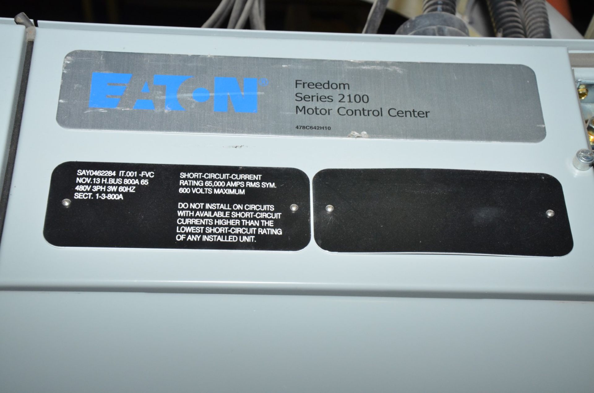 EATON (2013) SAY0462284 IT.001-FVC 6-BANK MCC PANEL (CI) [RIGGING FEE FOR LOT #123 - $1200 USD - Image 2 of 8