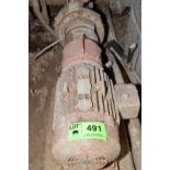 GOULDS CENTRIFUGAL PUMP WITH 60HP DRIVE MOTOR, S/N N/A (CI) [RIGGING FEE FOR LOT #491 - $450 USD