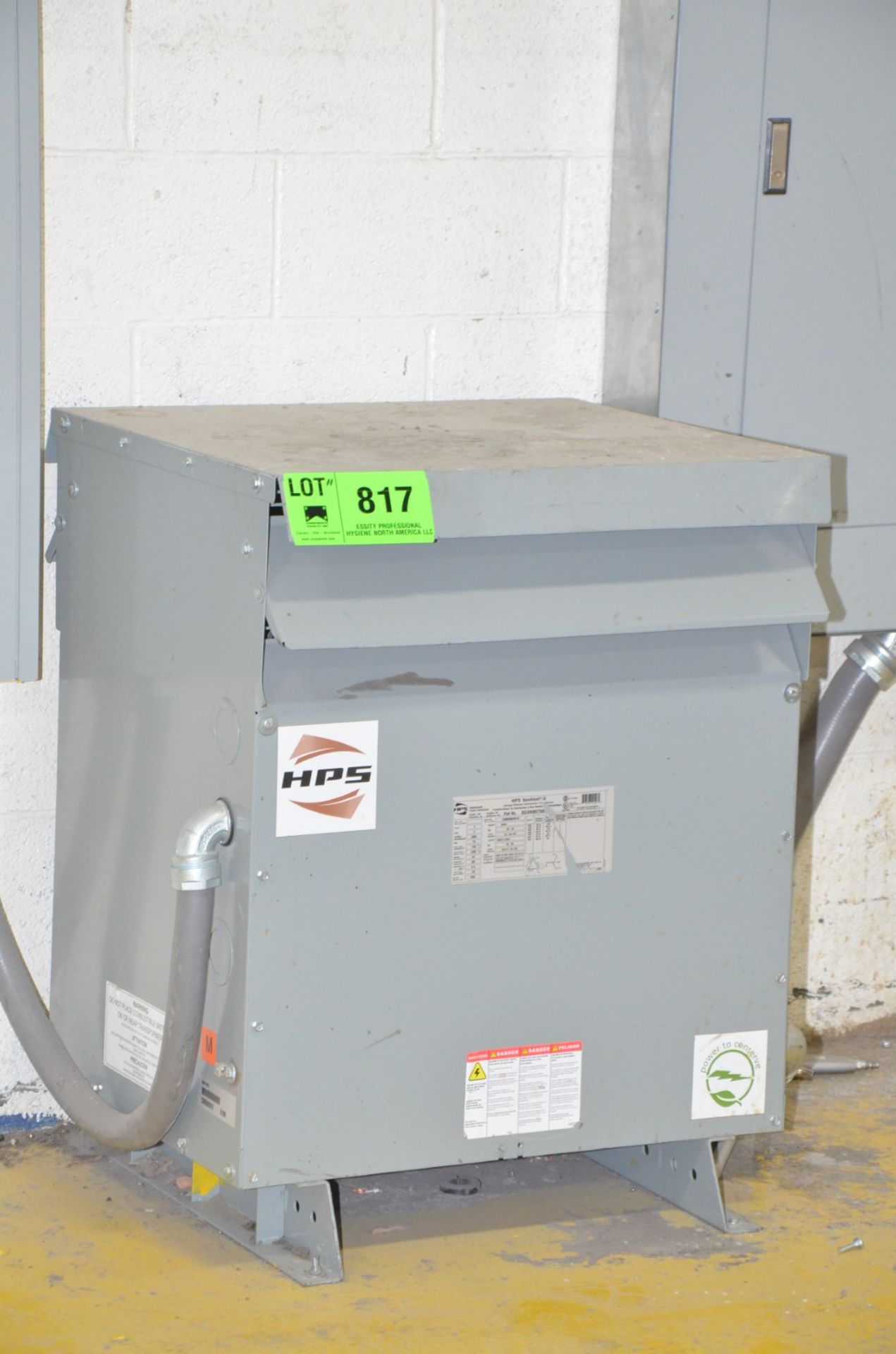 HPS 75KVA/480-208-120V/3PH/60HZ TRANSFORMER (CI) [RIGGING FEE FOR LOT #817 - $100 USD PLUS