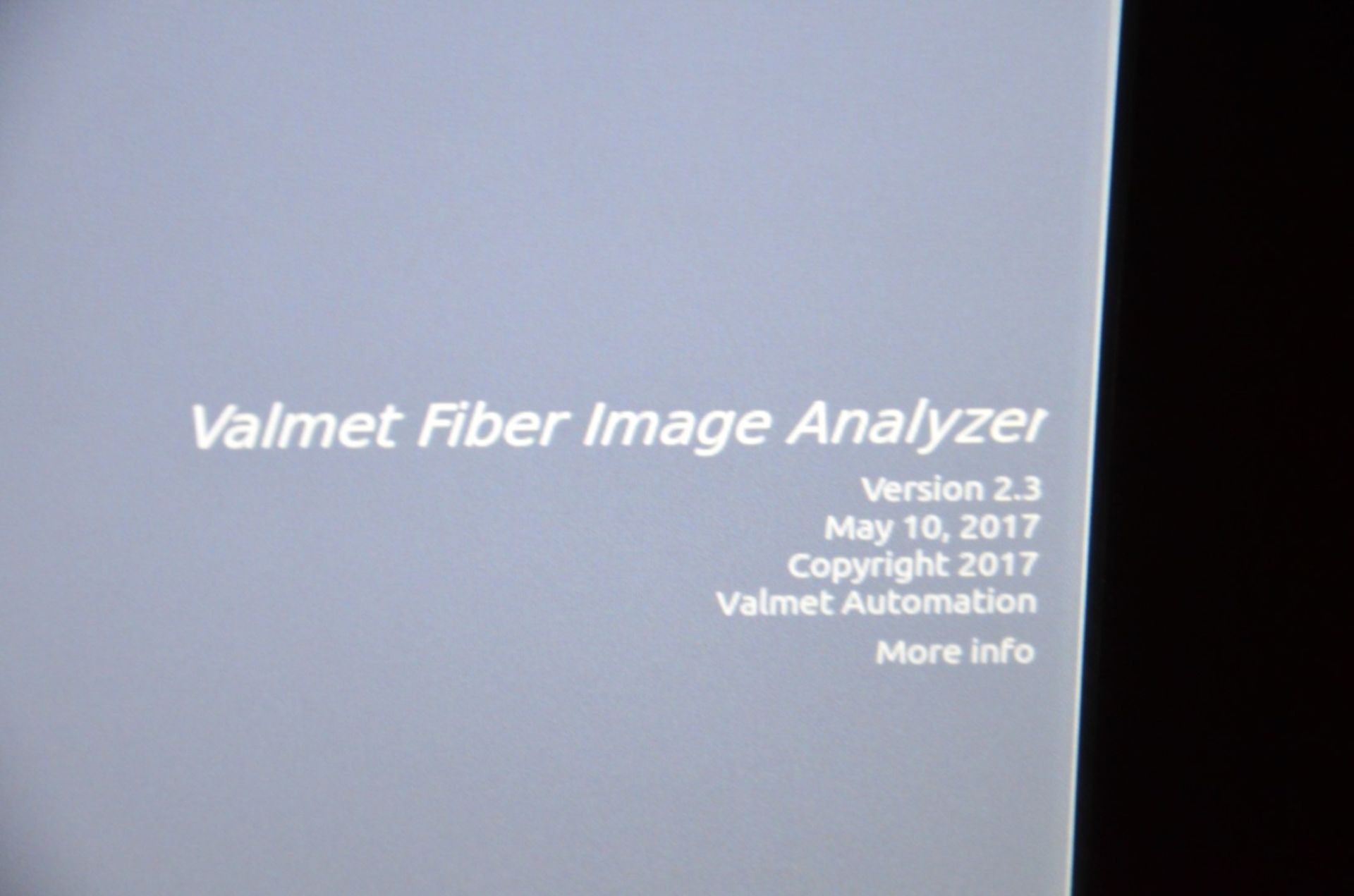 VALMET (2017) FS5 OPTICAL FIBER IMAGE ANALYZER WITH VALMET AUTOMATION VER 2.3 DIGITAL TOUCH SCREEN - Image 5 of 10